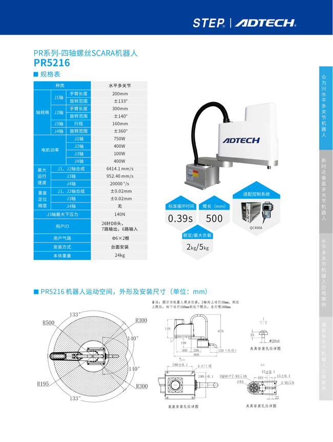 眾為興四軸螺絲scara機器人PR5216 圖片關鍵詞